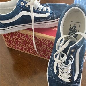 Vans Blue Canvas Sneakers